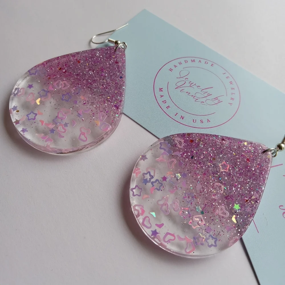 Hand Crafted Resin Earrings Part Of The 